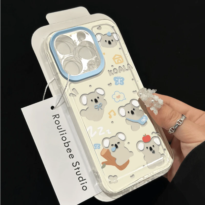 瞌睡考拉适用苹果15/14promax手机壳iphone13软壳12防摔11透明7/8