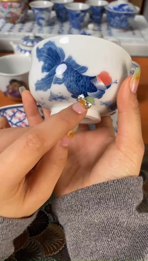 【闪购商品】鸿运当头金鱼炉式杯陶瓷