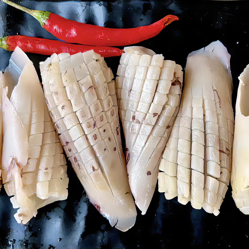 连云港海头发货 新鲜美味  Q脆鱿鱼牛角花 200克/包食用 11包