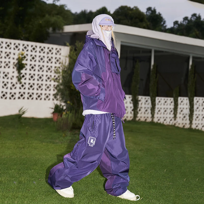 QLeo滑雪服女套装男款女款单板雪裤3L加绒耐磨机能风防水冲锋衣