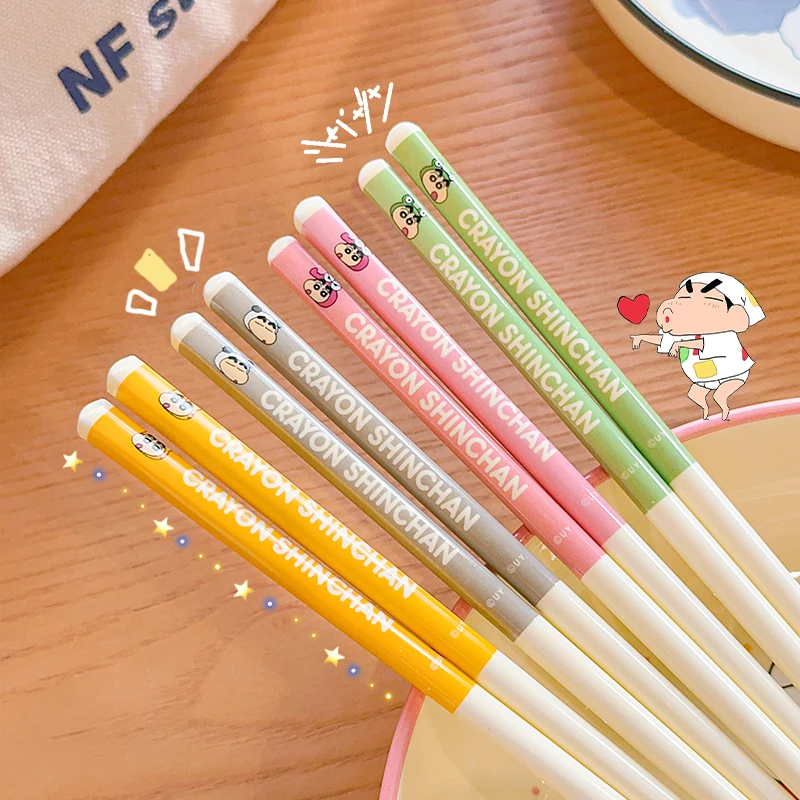 蜡笔小新陶瓷筷子家用高档新款一人一筷高颜值防滑防霉单人装快子