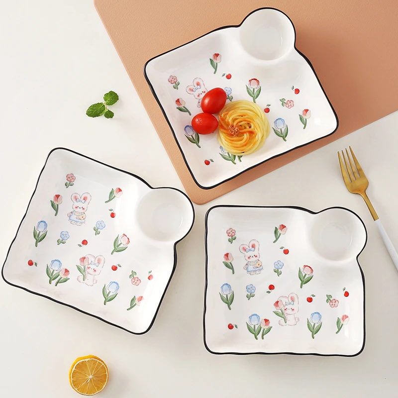 家用陶瓷餐具7.5英寸饺子盘2只装