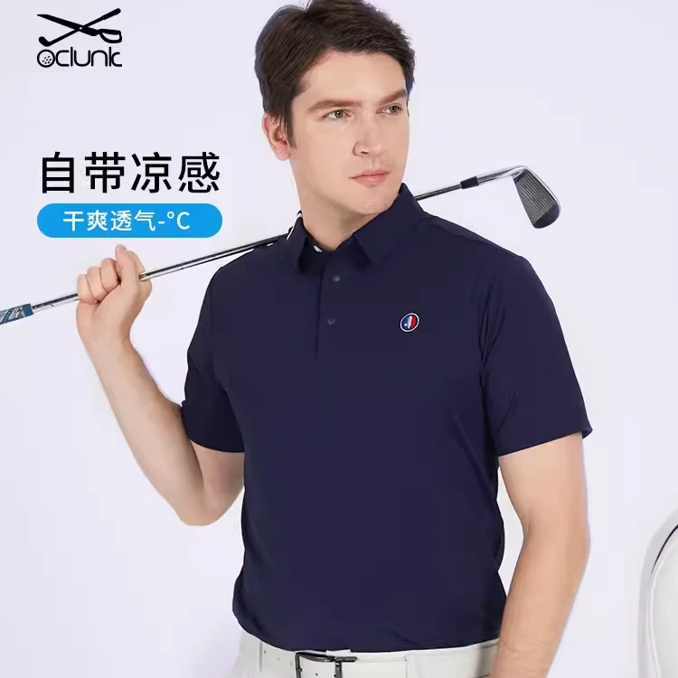 高尔夫短袖男士运动T恤凉感吸湿golfpolo衫弹力舒适服饰