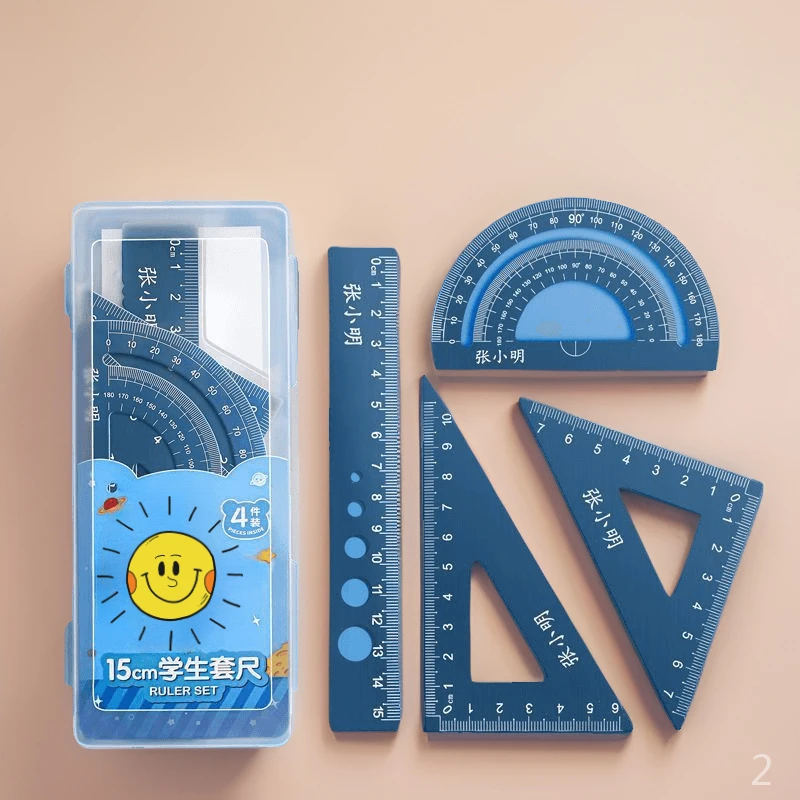 私人定制合金套尺激光刻字学生文具防丢加厚圆角不伤手考试工