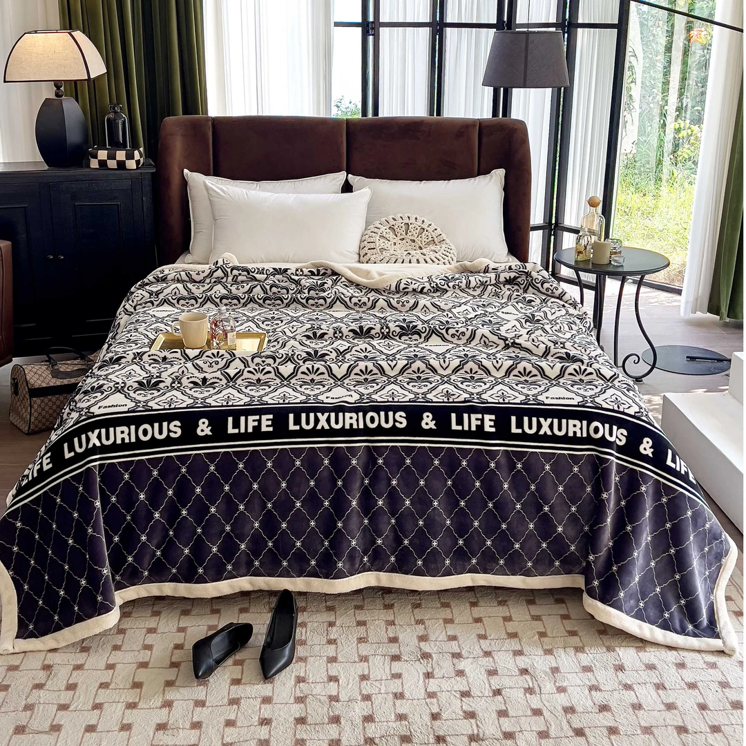 【MINSUN】轻奢欧式风高端毛毯盖毯