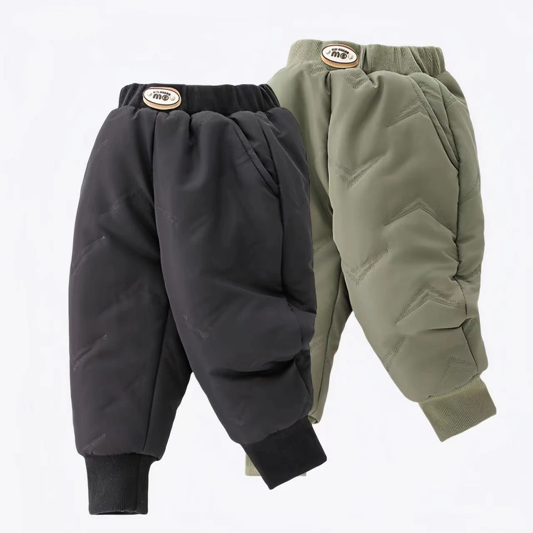 宝宝裤子冬装加厚外穿男童保暖裤洋气冬季小童长裤加绒婴儿棉裤潮