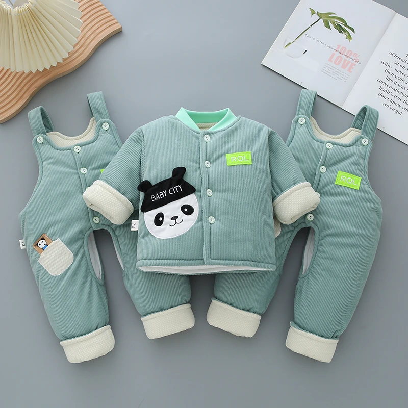 宝宝套装0-1岁棉衣加厚套装外穿新生儿衣服保暖棉服婴儿秋冬外套
