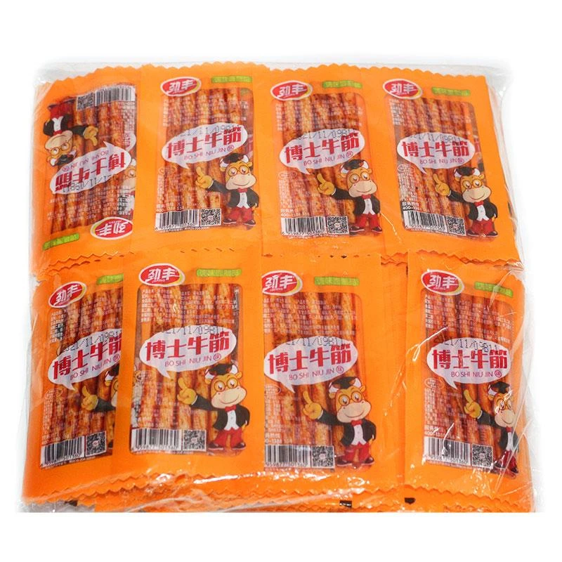 劲丰博士牛筋辣条素牛筋8090后童年儿时怀旧零食大礼包20克/包