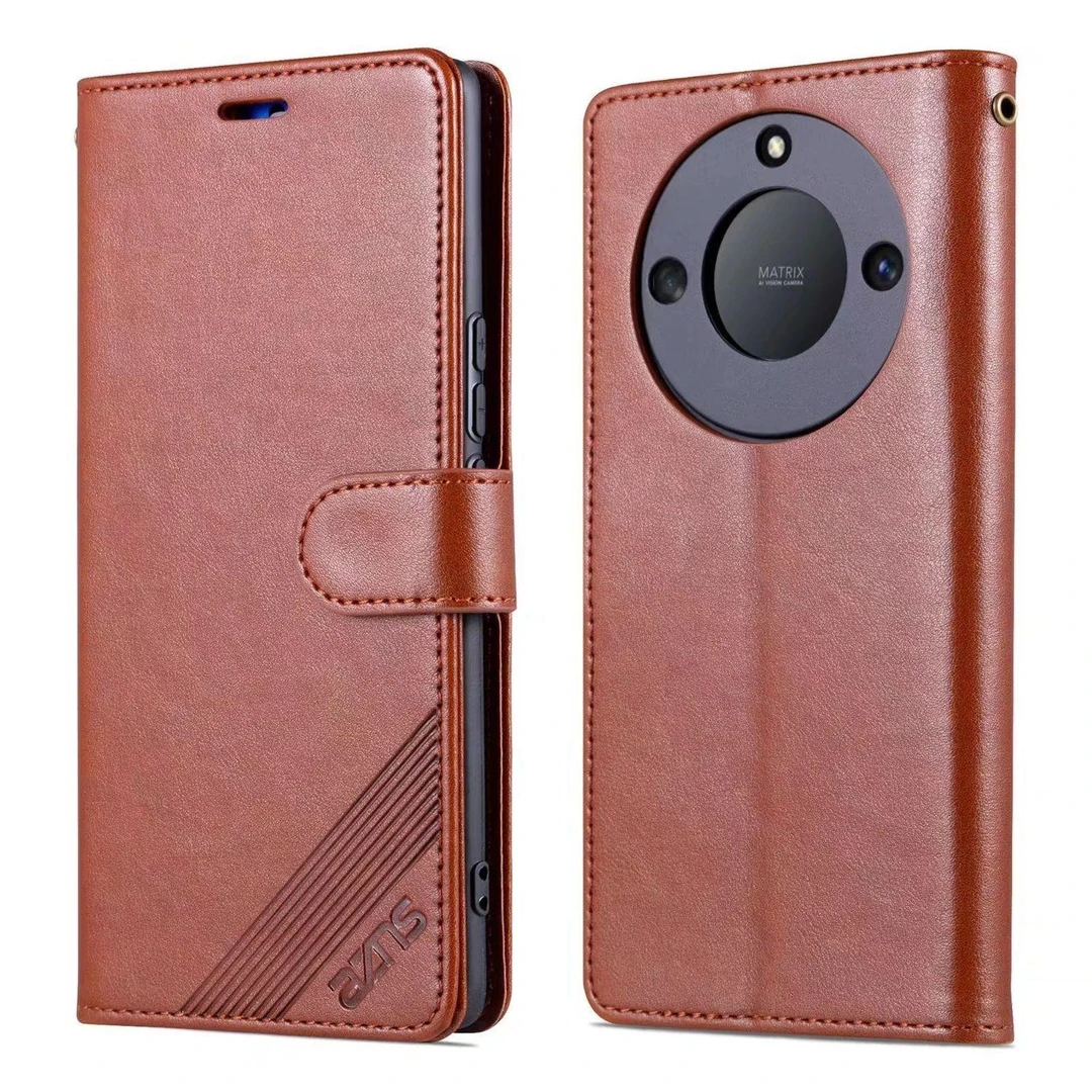 荣耀X50手机壳插卡折叠荣耀X50翻盖式保护套防摔全包边男女商务款