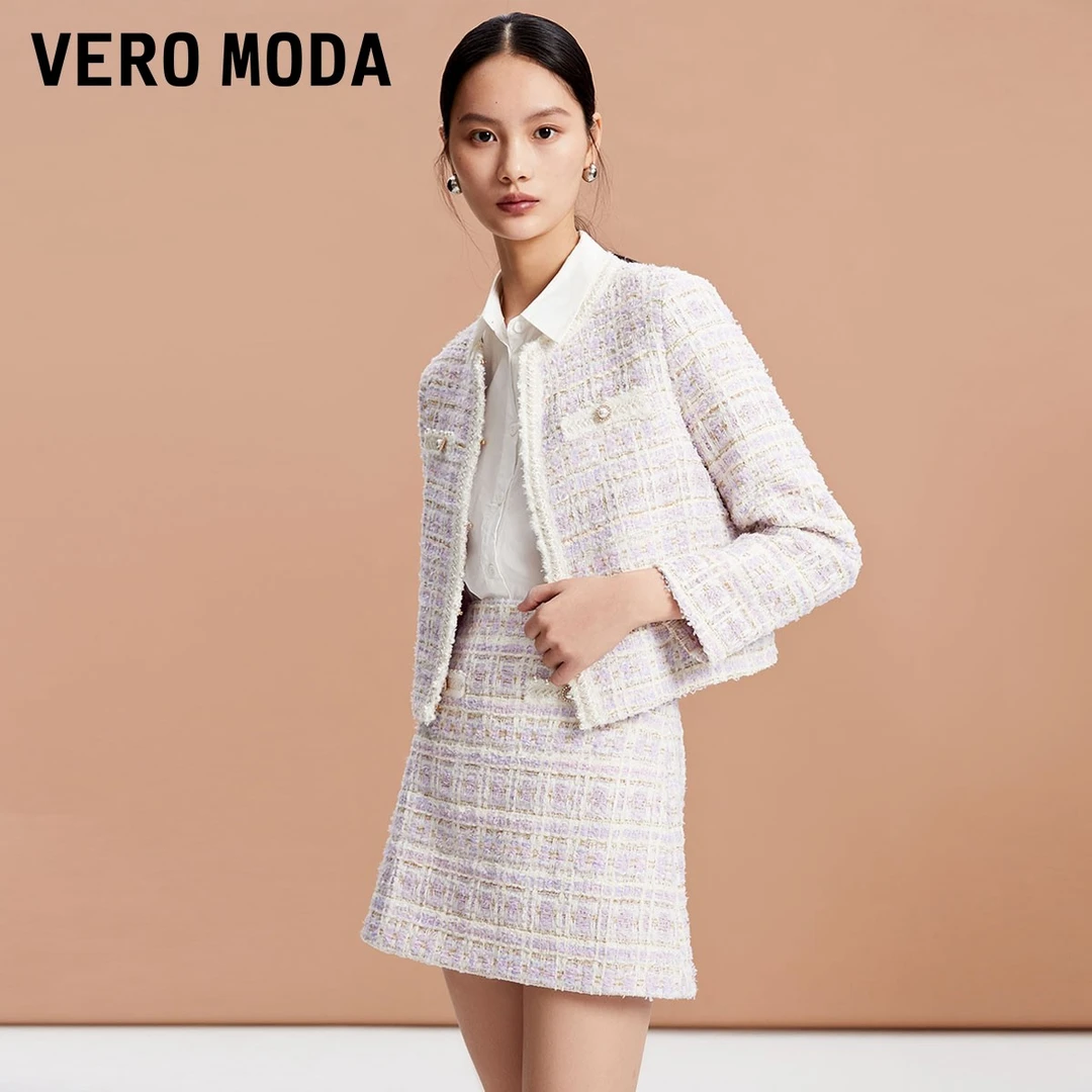 Vero Moda夹克外套女秋冬新款优雅气质时尚甜美小香风洋气百搭