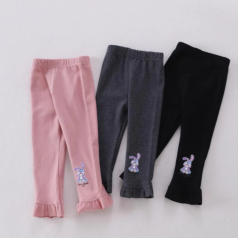 女童打底裤外穿24春秋款单层女宝宝儿童长裤纯棉薄款小童女孩裤子