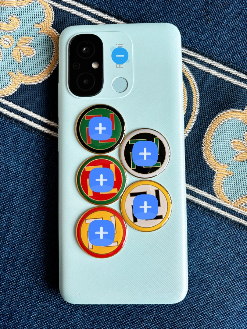 圆形手机贴手机壳背后万字贴