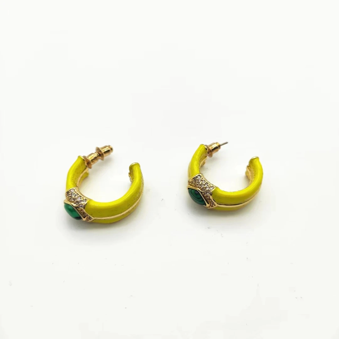 铜合金耳饰 设计师高级时尚百搭款耳饰~91197