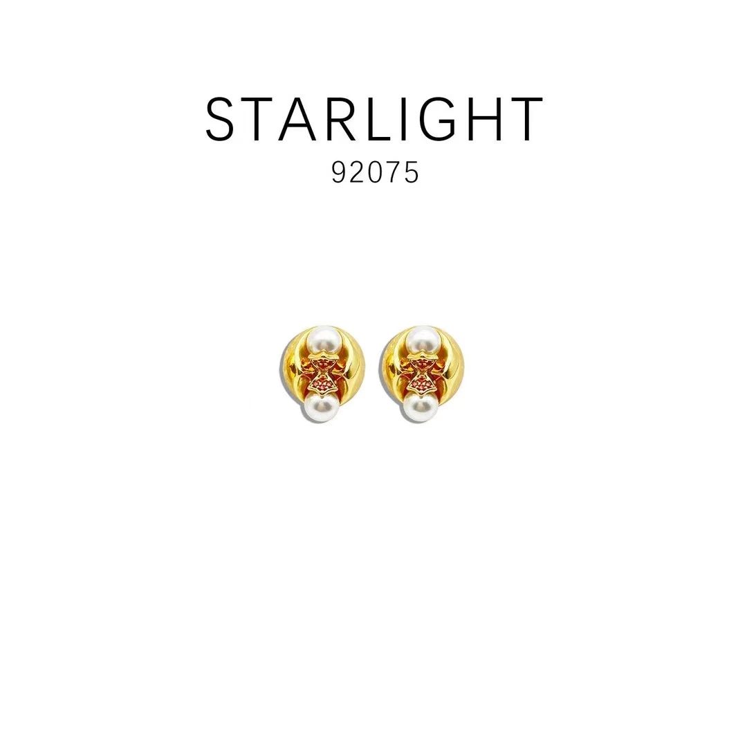 铜合金耳饰 经典款优雅简约气质百搭耳饰~92075