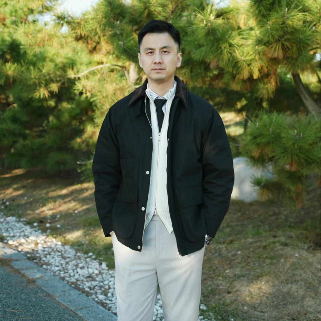 114冬季灯芯绒领复古百搭夹克白鸭绒保暖时尚羽绒服外套 F103