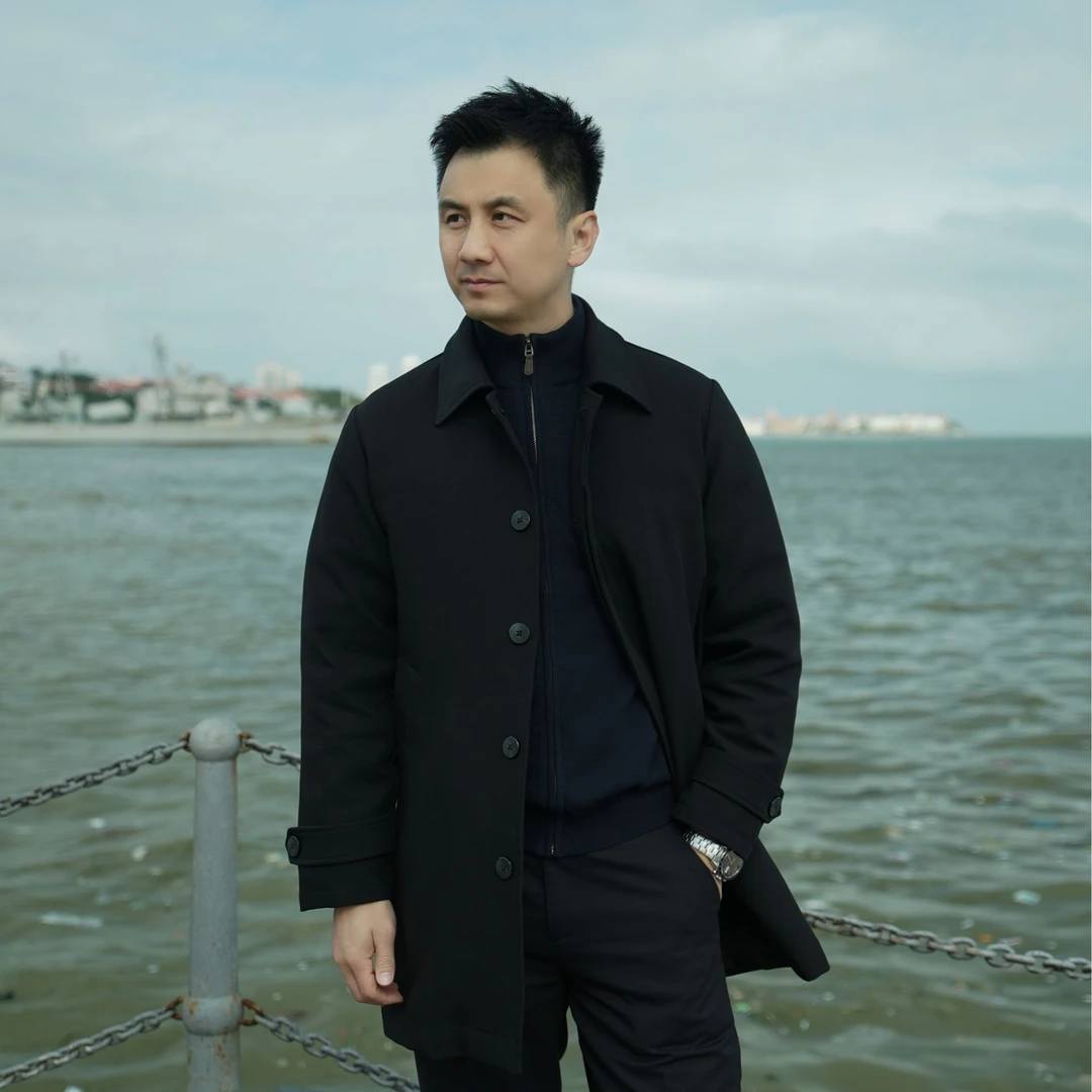 115 冬季羽绒服男士冬季中长款休闲时尚端口保暖轻薄百搭 F128