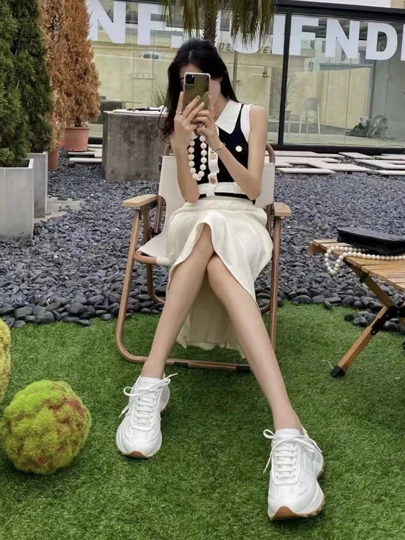 【老爹鞋】D001时尚透气百搭潮流春夏女士厚底气质白色休闲女士鞋