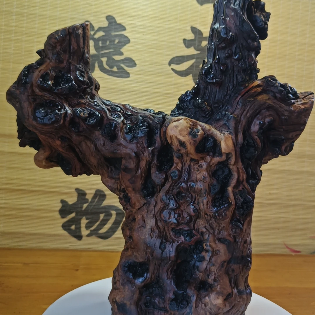 天然千年雷击枣木摆件