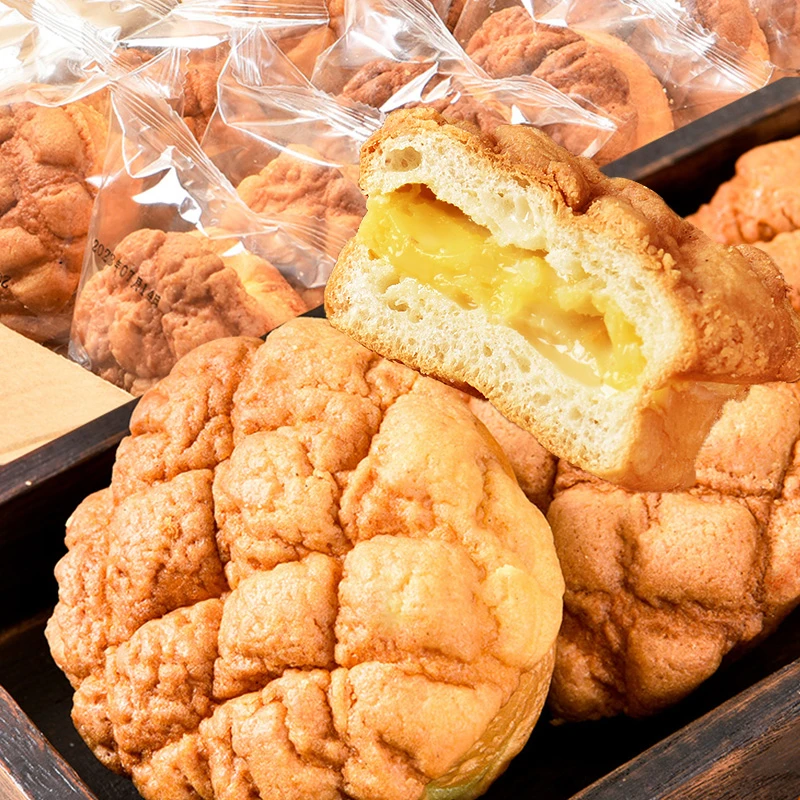 菠萝夹心面包即食绵密醇厚松软夹心菠萝包早餐面包