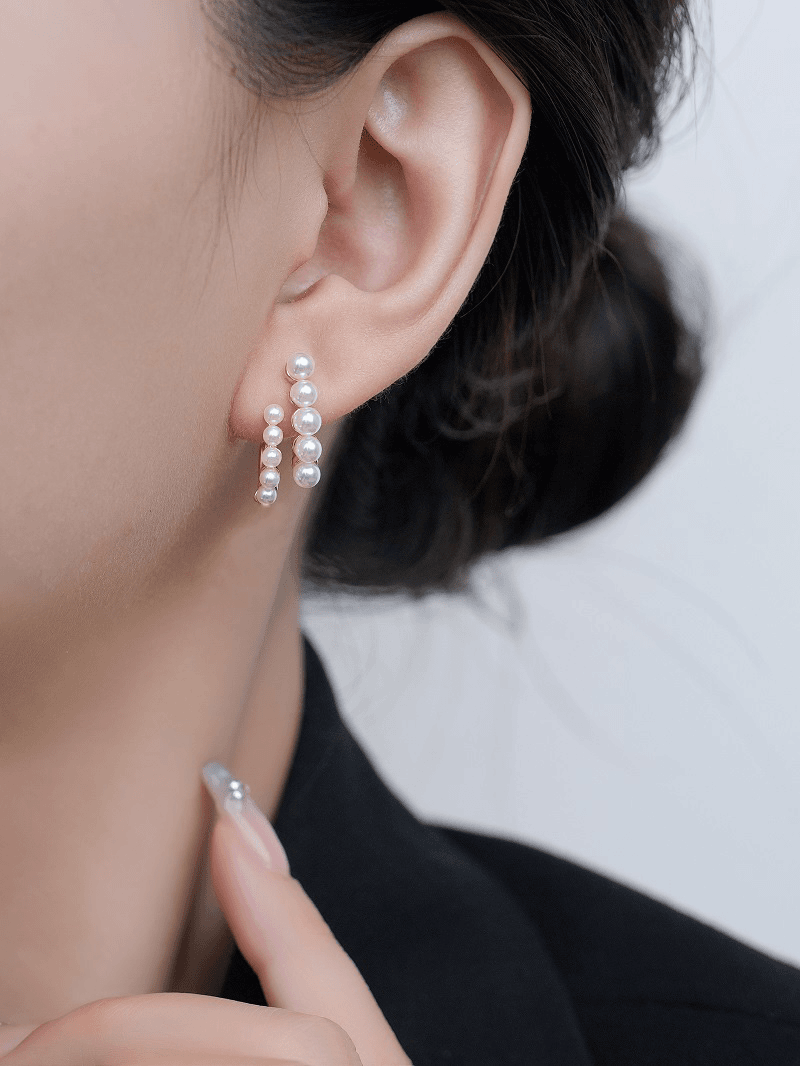 橙匠 铜合金耳饰925银针流星双层百搭气质耳环2024新款高级感夏天耳饰