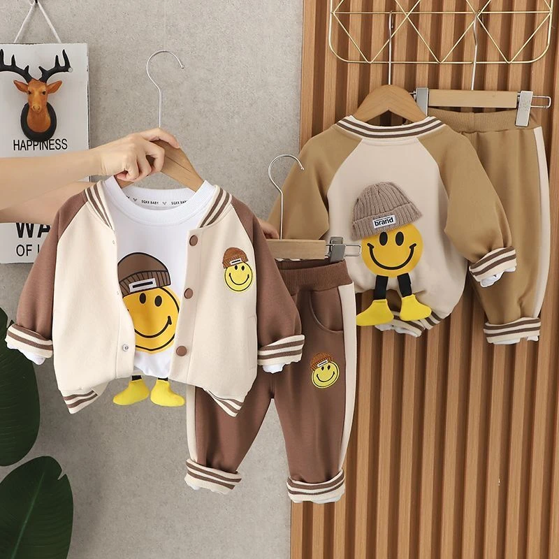 男童春秋季三件套1-3-5岁小童套装韩版宝宝童装儿童春秋装衣服