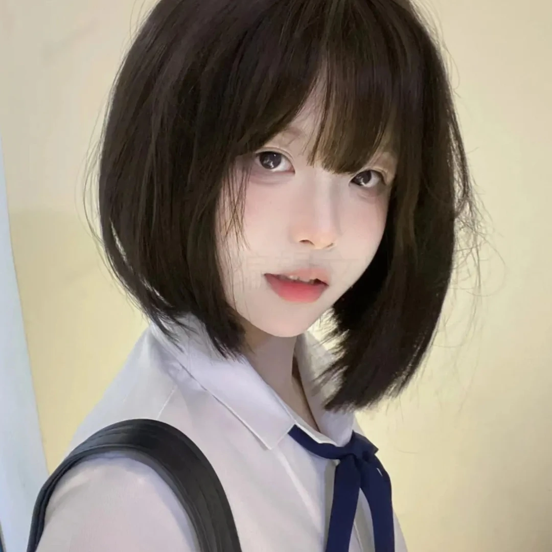 假发女短发全头套波波头仿真发人发蓬松矮个子