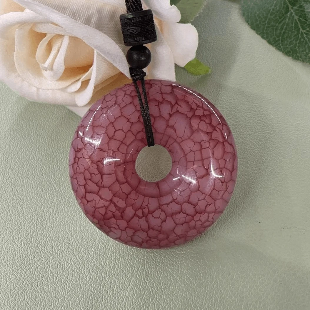 【孟总甄选】天然藏红血离子高端珠宝平安扣