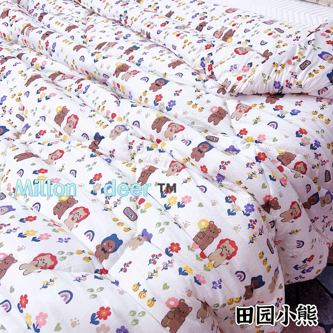 （达人专属）秋冬被A类针织棉超柔亲肤可机洗双人小清新秋冬季