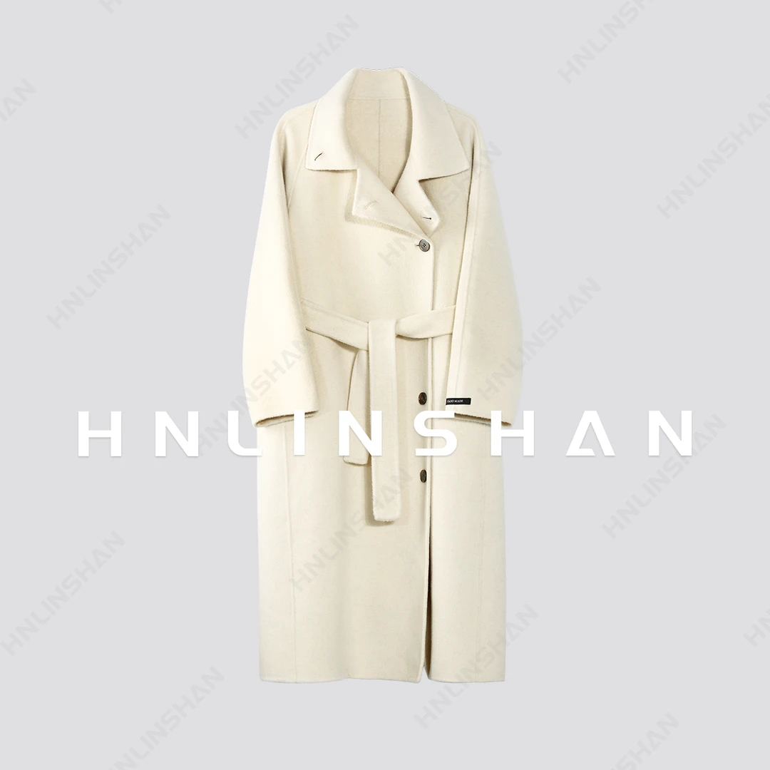 LS【浪漫冒险】23秋冬立领新款宽松百搭舒适丝毛赫本风大衣23415906