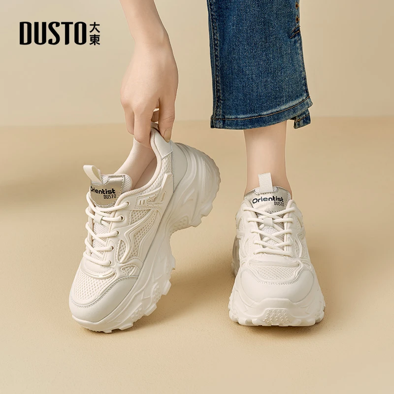 DUSTO/大东老爹鞋女款2025秋季爆款百搭新款厚底增高女鞋0353娃娃