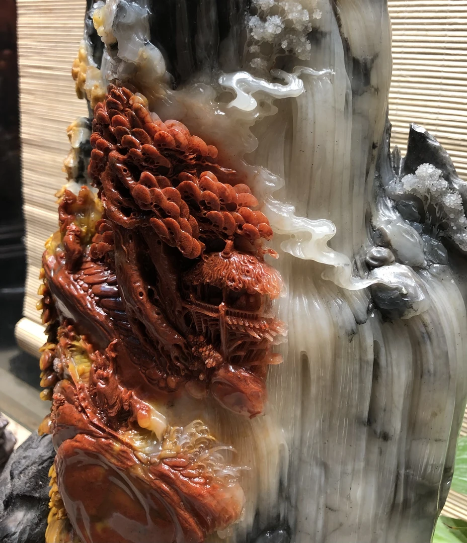 寿山石精品大摆件浮雕