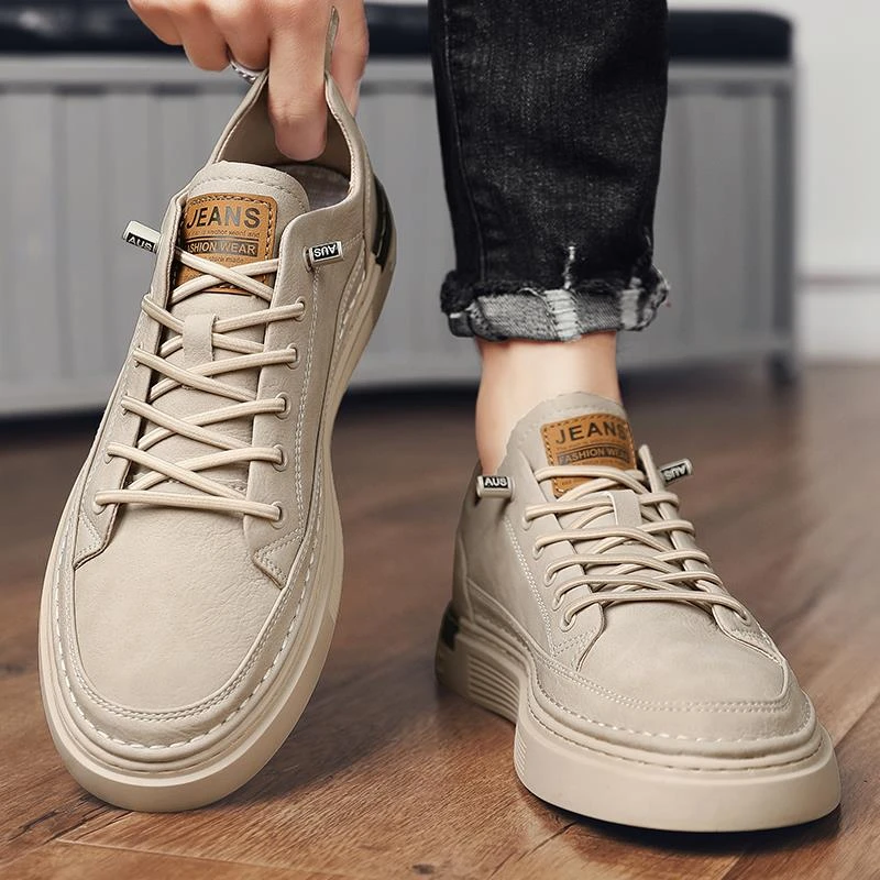 俞兆林轻奢高档一脚蹬百搭板鞋男上班工作防滑男士休闲皮鞋运动潮