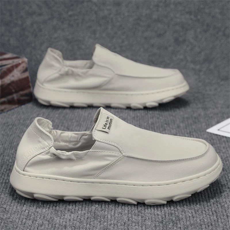 俞兆林老北京布鞋男士夏薄款透气一脚蹬板鞋运动休闲开车帆布潮鞋