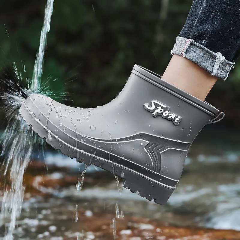 俞兆林雨鞋男款夏厨师厨房防水防滑户外溯溪钓鱼短靴男士工作胶鞋