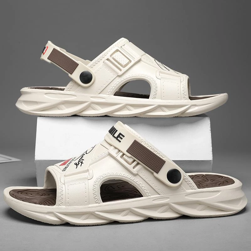 俞兆林品拖鞋男士夏外穿带后跟开车两穿上班户外防滑耐磨沙滩凉鞋