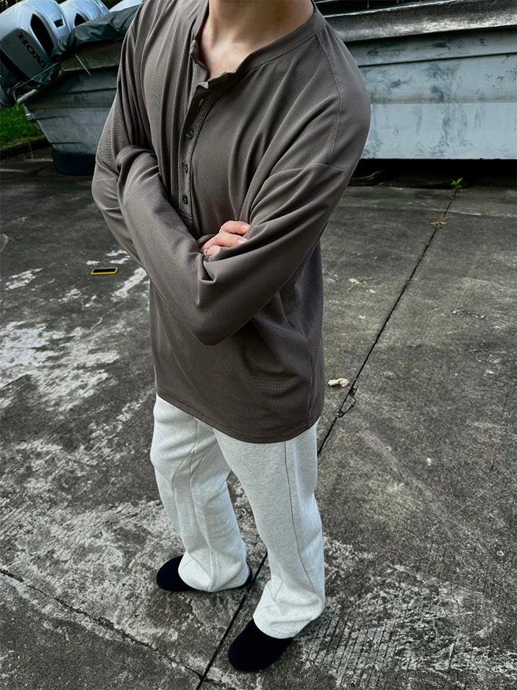 ZOZOFOREST【3129】“Apollo”科技面料亨利领休闲运动秋季打底长袖