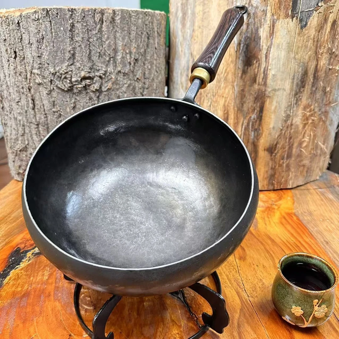 【镜面大肚锅】章丘新款大肚锅 手工锻打 熟铁锅 无涂层不粘锅