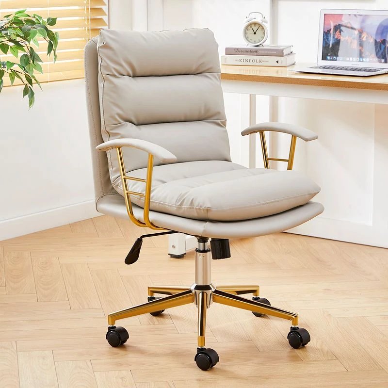 电脑椅家用现代舒适轻奢办公椅人体工学久坐座椅书房卧室书桌椅子