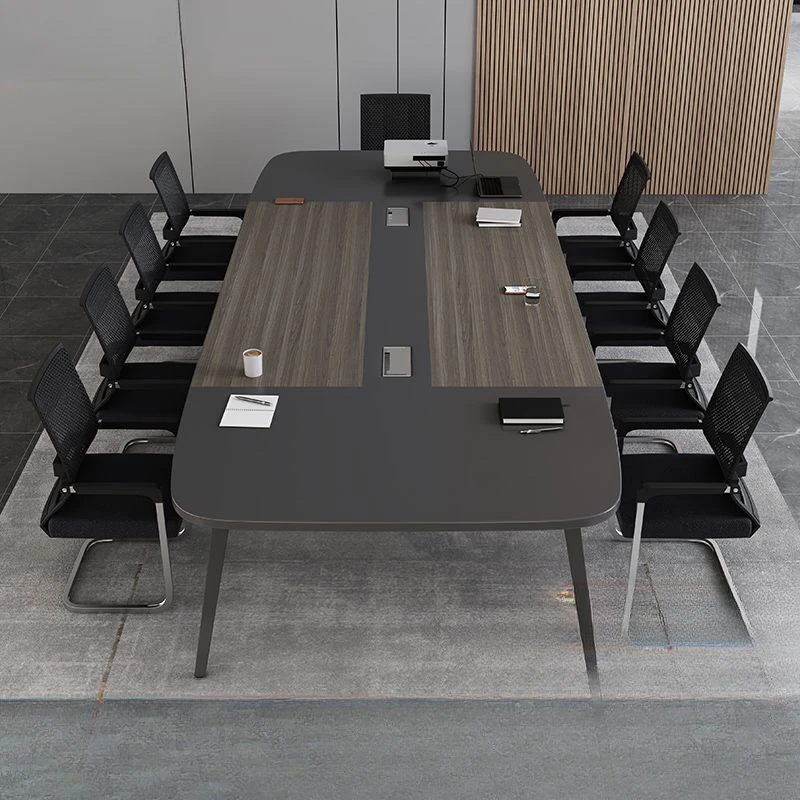 【办公甄选】办公桌会议桌长桌简约现代拼色接待洽谈会议室办公桌