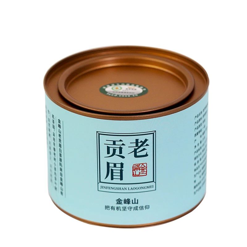 JinFengShan/金峰山老贡眉  小圆罐25克口粮茶 纯净鲜爽 有机白茶