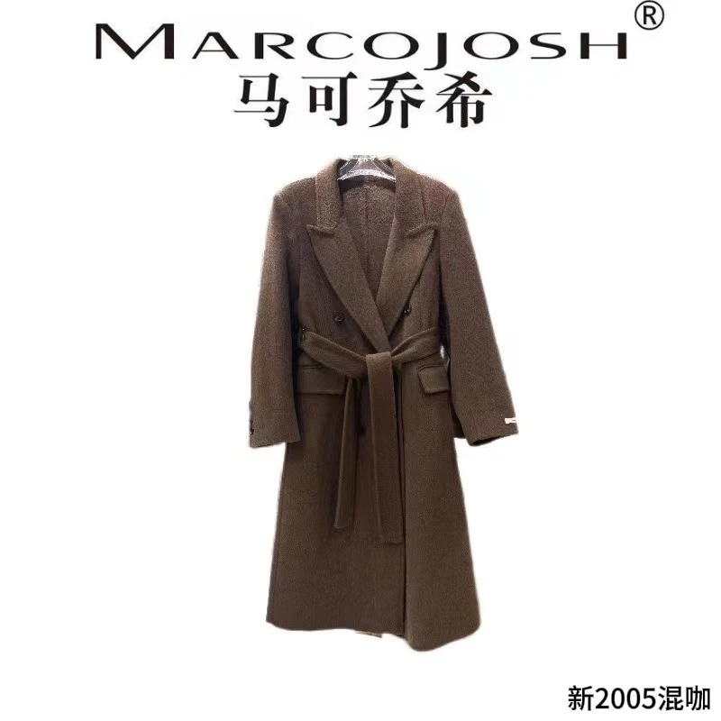 MARCOJOSH/马可乔希气质百搭休闲羊.毛大衣时尚轻奢针织新2005