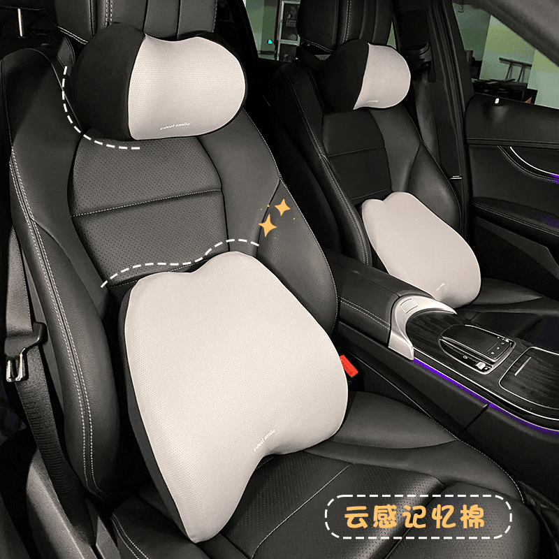 汽车座椅头枕护颈枕车用一对卡通腰靠车载记忆棉靠枕车内颈椎枕头
