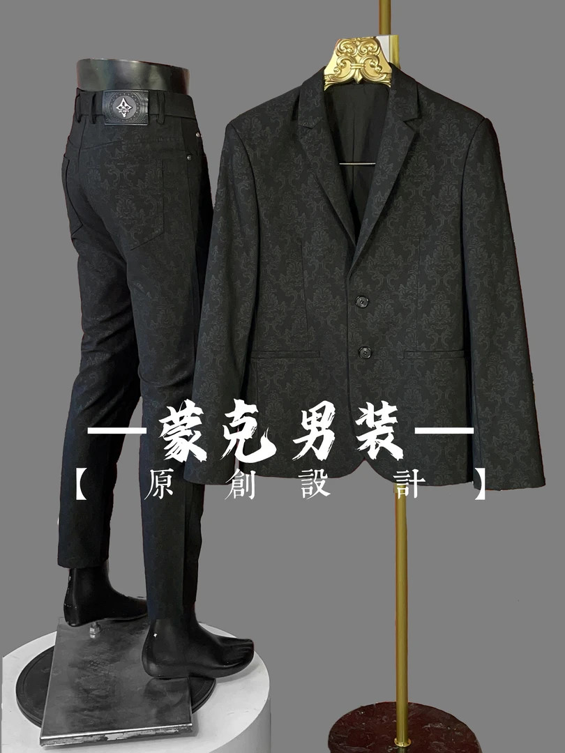 【精品男装西服】轻奢修身保暖西装外套休闲商务男士潮流1809