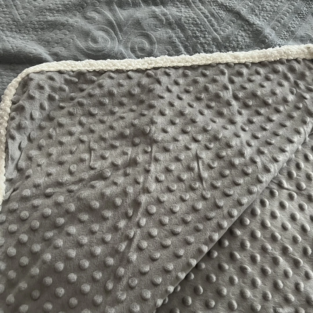 8D雕花牛奶绒双人豆豆被套2×2.3（+-5cm）【做工瑕疵】包边工艺