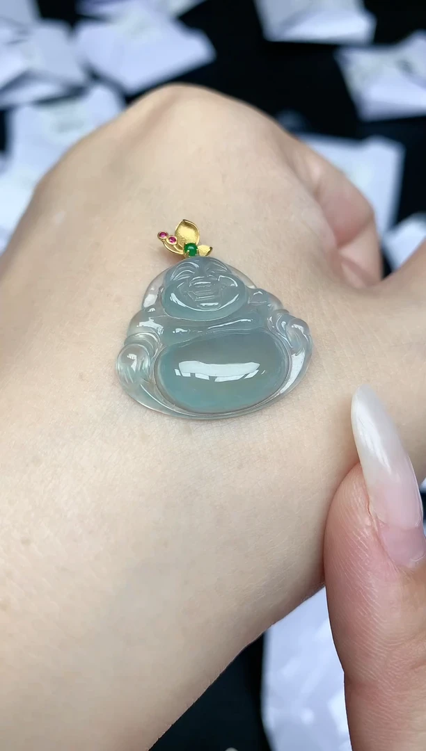 【闪购商品】翡翠颈饰18K金镶嵌翡翠