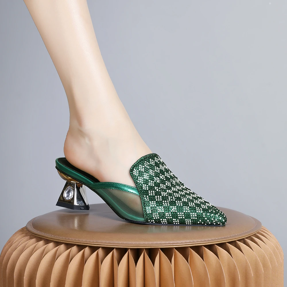 妮彩诗2024年新款法式高级感低跟绝美包头拖鞋一脚蹬气质温柔2091