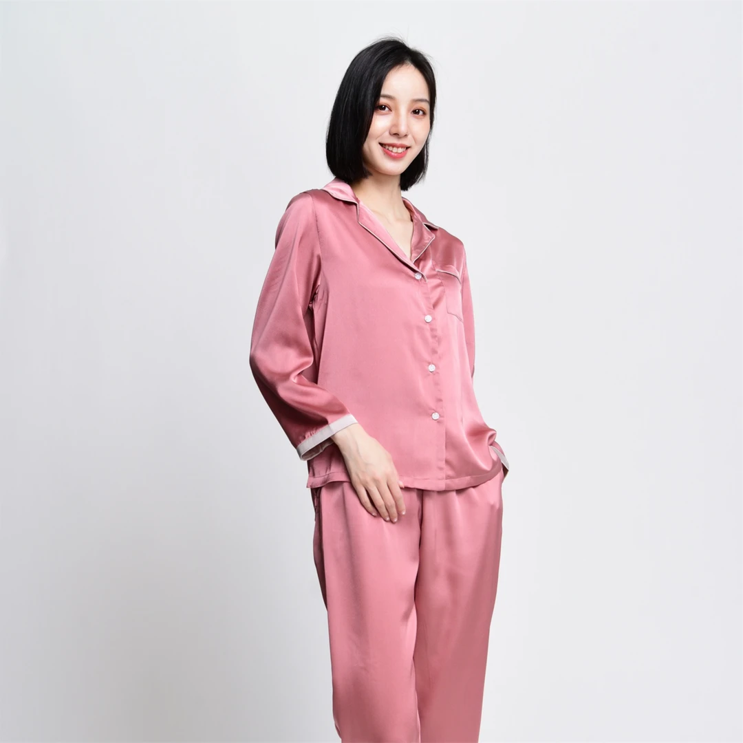 女士休闲居家宽松长袖套装睡衣