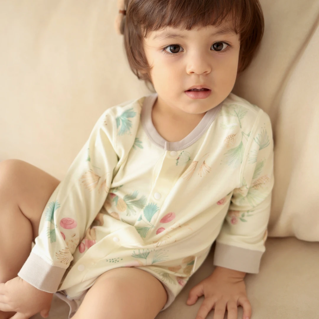 【新生婴儿包屁衣】 柔软透气婴儿长袖护肚婴幼儿衣服