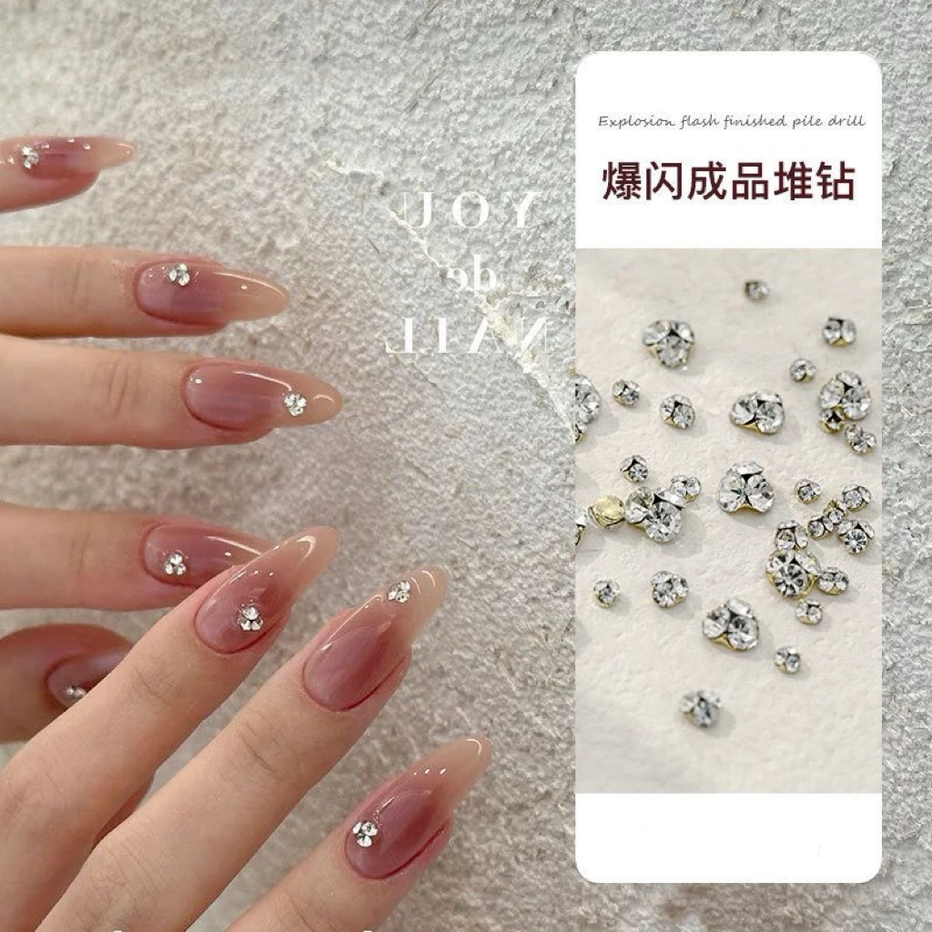 MM【圆形成品堆钻】成品款式钻球钻新手爆闪平底堆堆钻美甲钻饰品