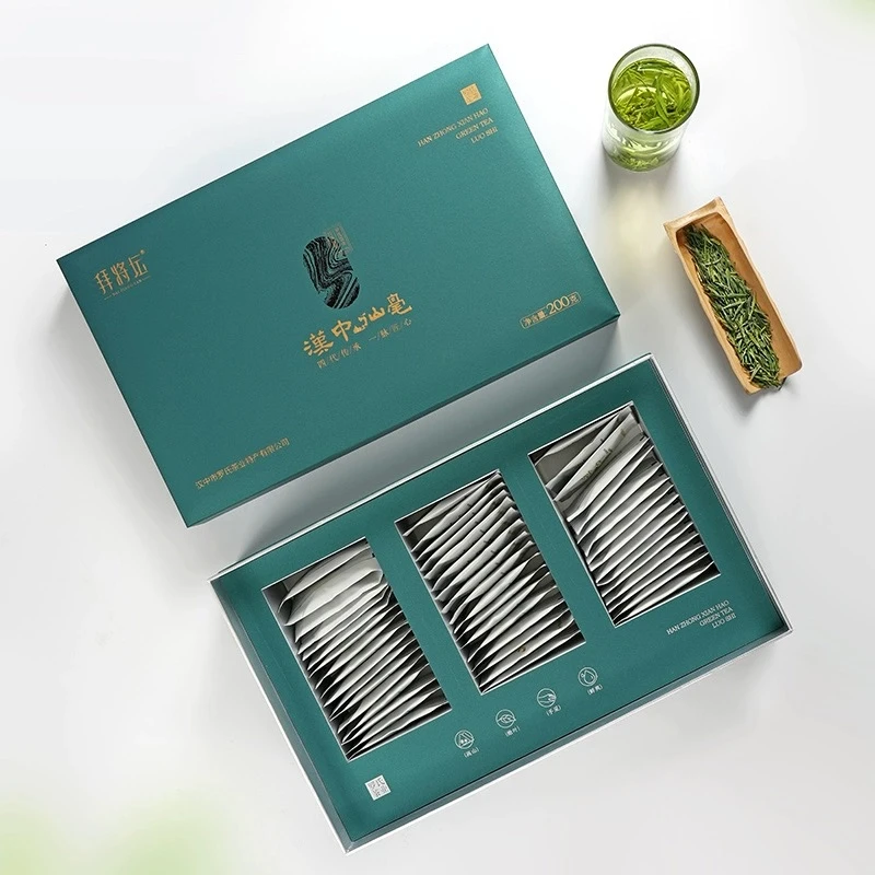 现货明前汉中午子仙毫雀舌绿茶叶送礼礼盒装200g
